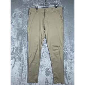 Rhone Commuter Pants Mens 34 Tan Khaki Performance Slim Straight Chino 3350